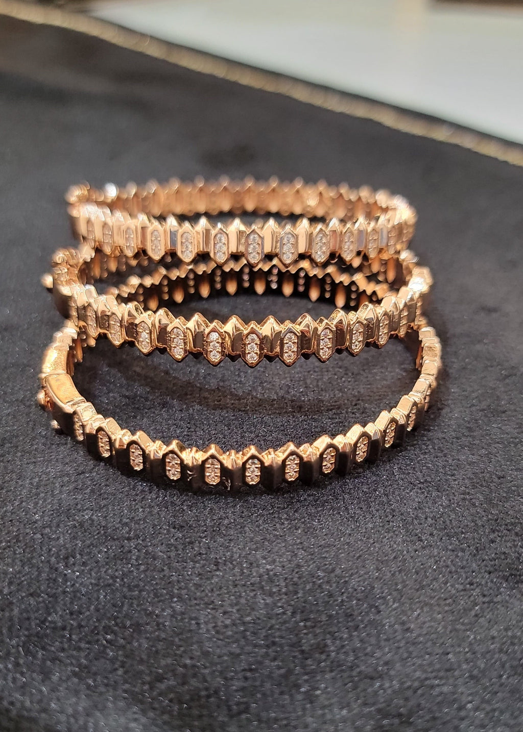 Bracelet Spikes OR ROSE (5.5 CM)