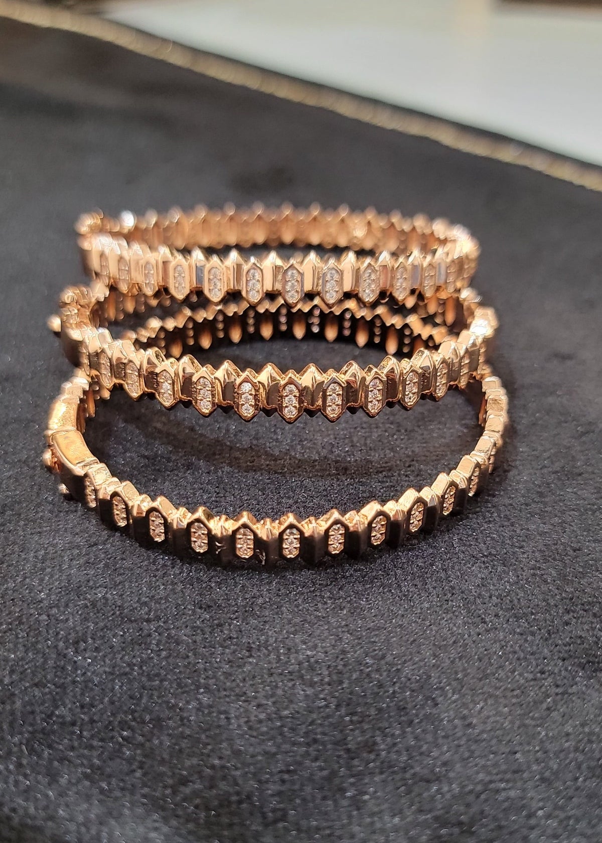 Bracelet Spikes OR ROSE (5.5 CM)