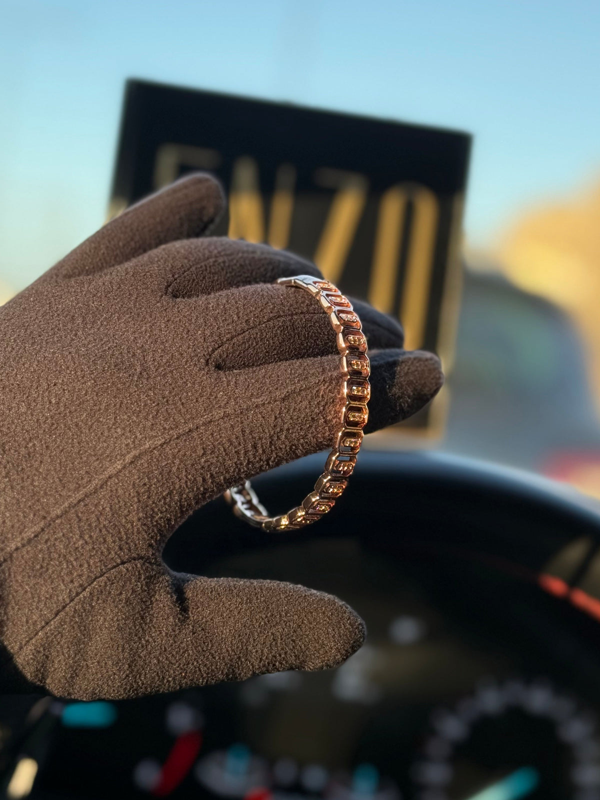 Bracelet Cuban Link OR ROSE