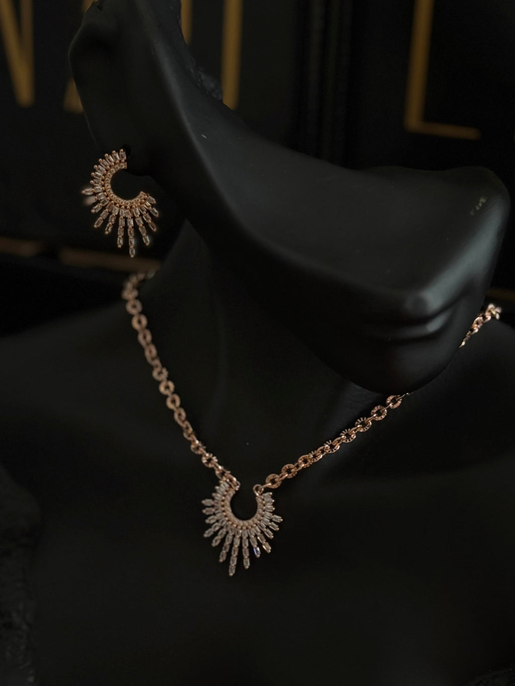 Collier Rayons de Lumières + boucles
