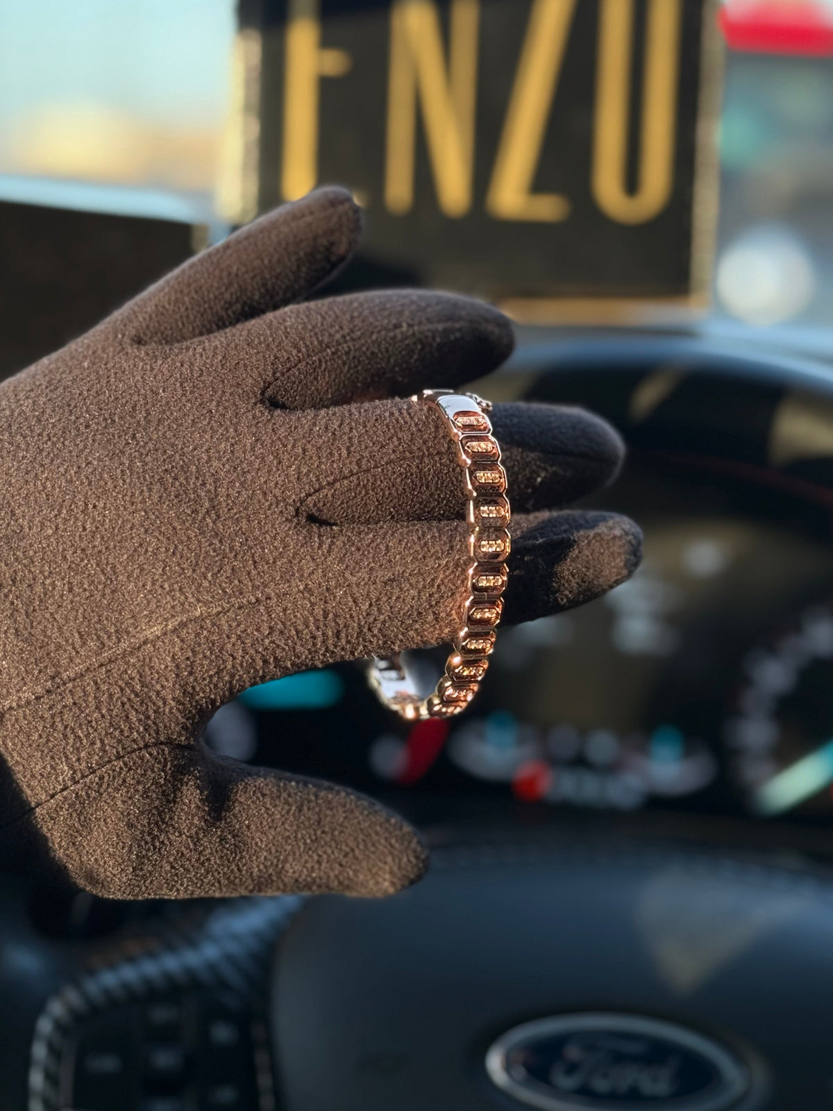 Bracelet Cuban Link OR ROSE